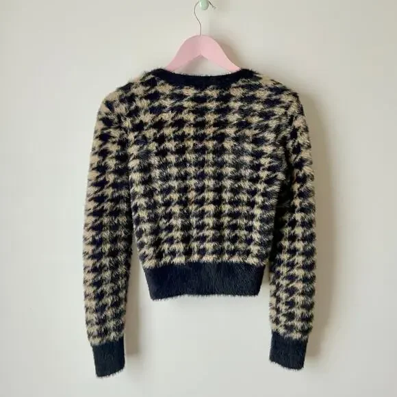 Elie Tahari Houndstooth Cardigan